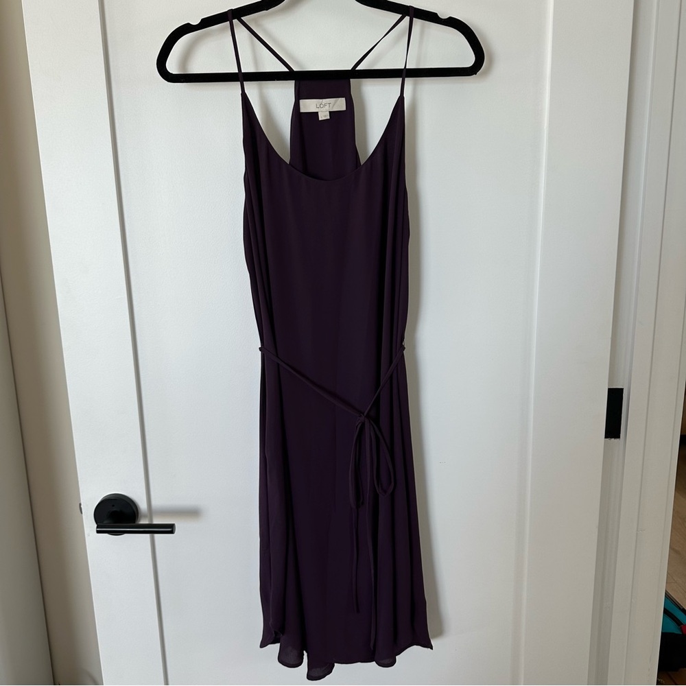 LOFT Purple Sleeveless Dress - Picture 2 of 6